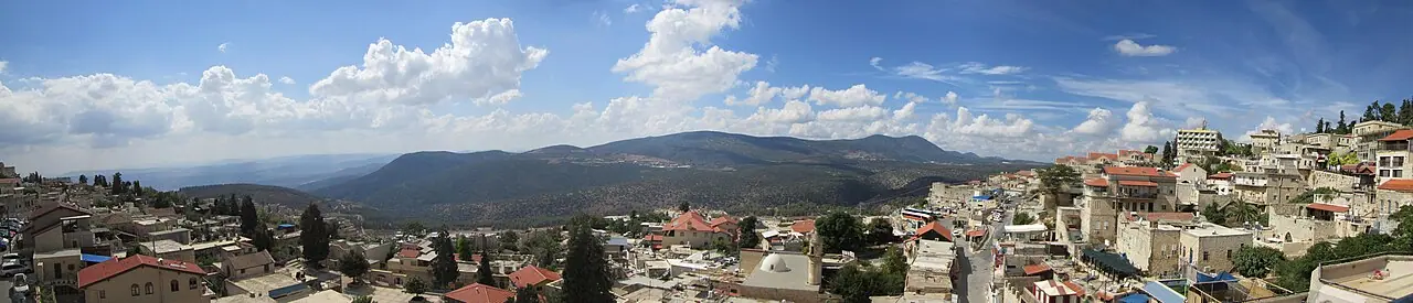 פנורמה של צפת והר מירון